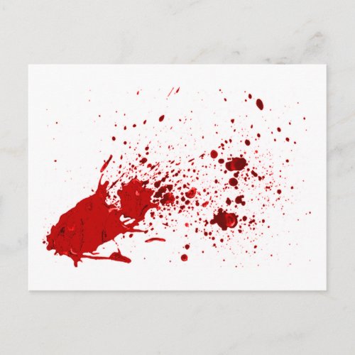 blood splatter one postcard