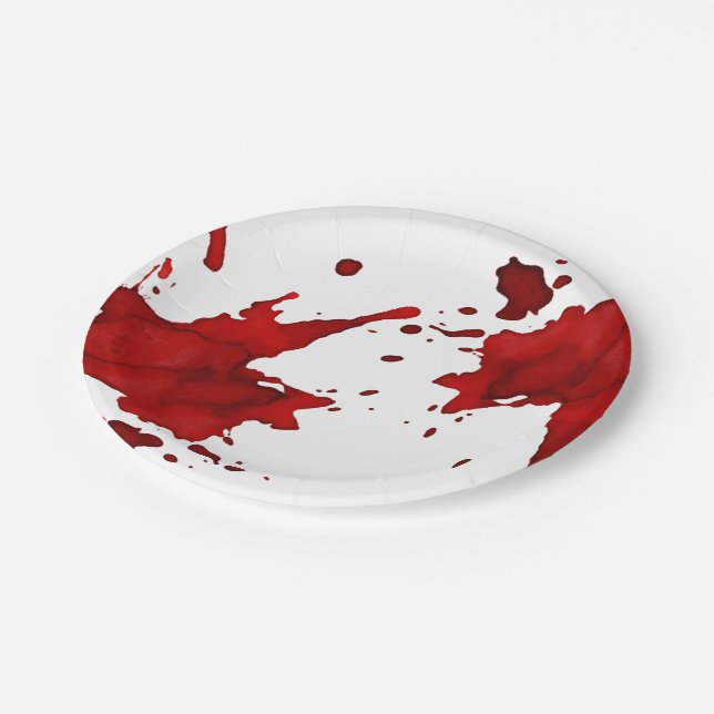 Blood Splatter Paper Plates (Angled)