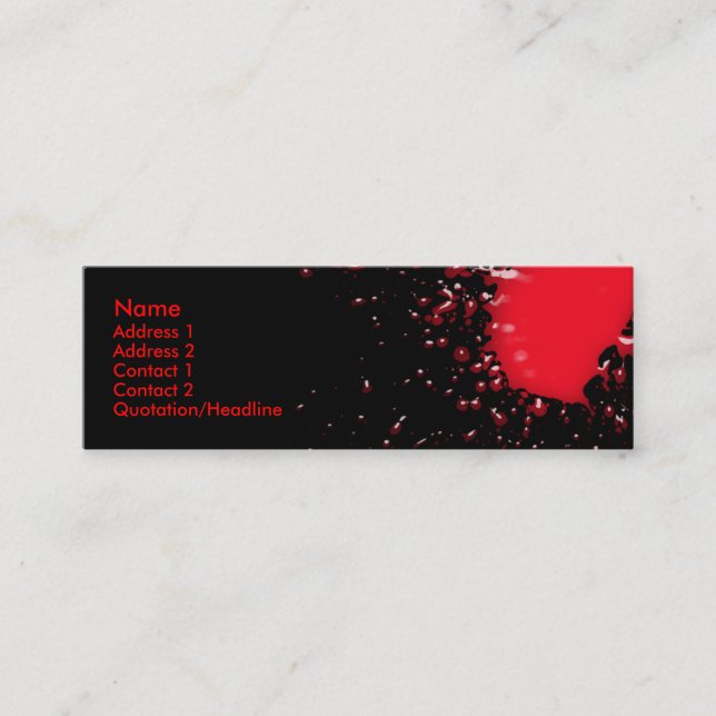 Blood Splatter Profile Card (Front)