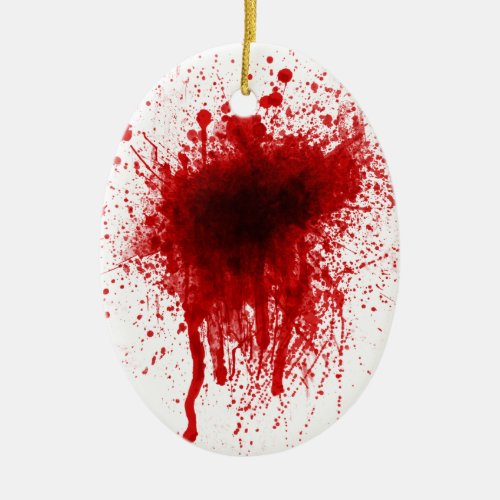 Blood Splatter Realistic Ceramic Ornament