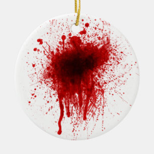 Blood Splatter Realistic Ceramic Ornament