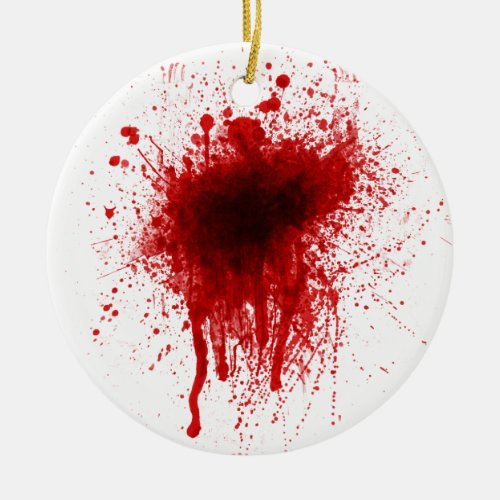 Blood Splatter Realistic Ceramic Ornament