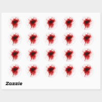 Blood Splatter Realistic Classic Round Sticker