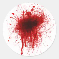 Blood Splatter Realistic Classic Round Sticker
