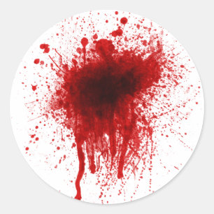 Blood Splatter Realistic Classic Round Sticker