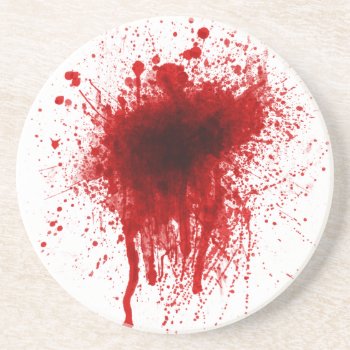 Blood Splatter Realistic Coaster by customvendetta at Zazzle