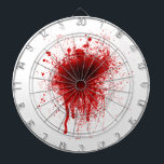 Blood Splatter Realistic Dartboard<br><div class="desc">Buy Custom Vendetta designs, you can choose from many themes created to all audiences. Funny and humorous warnings, quotes and illustrations are always a good way to show your sense of humor in your gifts! You can also choose man other categories, such as aviation related designs, for military or civilian...</div>