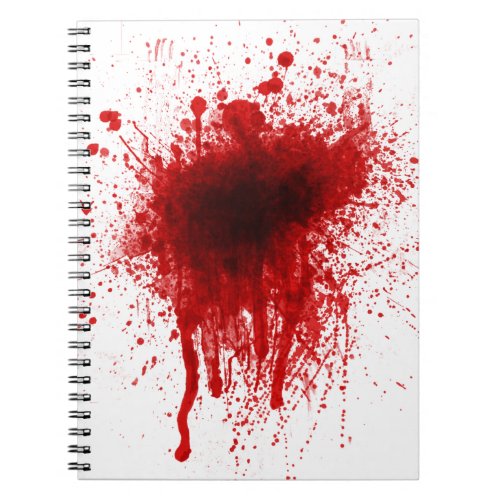 Blood Splatter Realistic Notebook