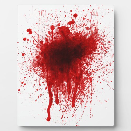 Blood Splatter Realistic Plaque