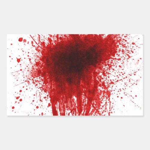 Blood Splatter Realistic Rectangular Sticker