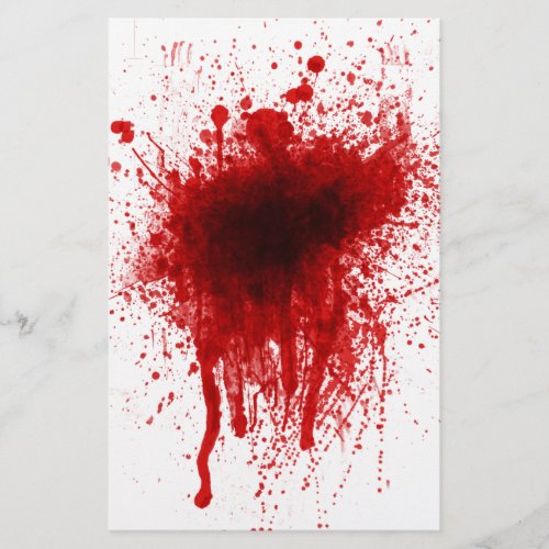 Blood Splatter Realistic Stationery