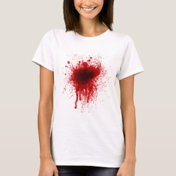 Blood Splatter Realistic T-shirt by customvendetta at Zazzle