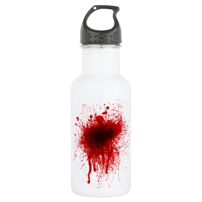 Blood Splatter Realistic Water Bottle (Front)