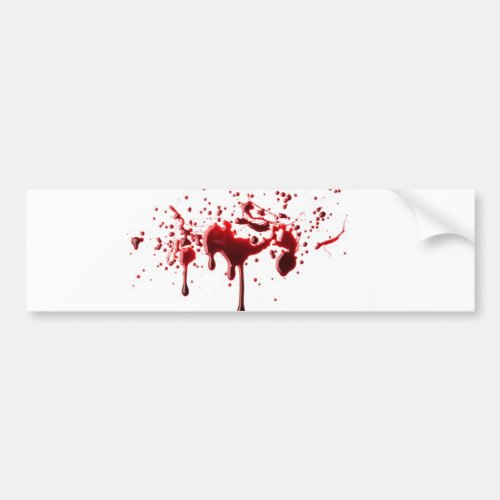 blood splatter third bumper sticker