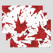 Blood Splatter Wrapping Paper Sheets