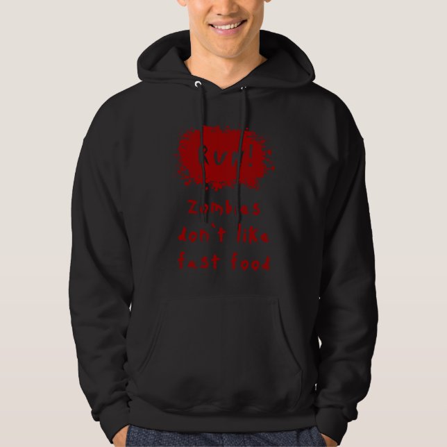 Blood Splatter  Zombie Halloween Hoodie (Front)