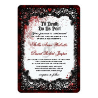 Blood Splattered Halloween Wedding Invitation