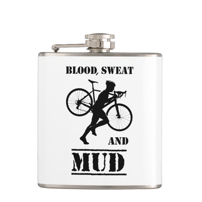 Blood Sweat And Mud Cyclocross Flask (Front)