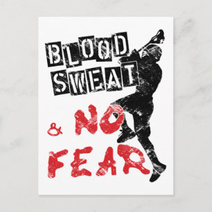 Blood Sweat and No Fear Lacrosse Postcards