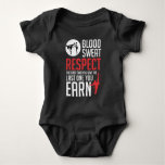 Blood Sweat Respect hapkido taekwondo karate judo Baby Bodysuit Blood Sweat Respect hapkido taekwondo karate judo Baby Bodysuit