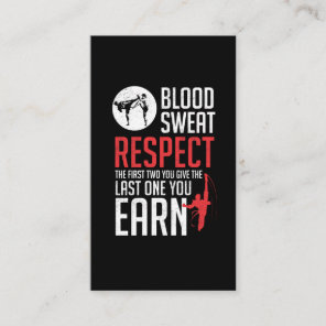 Blood Sweat Respect hapkido taekwondo karate judo Business Card