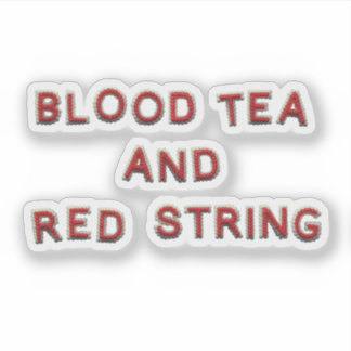 BLOOD TEA AND RED STRING Candy Letters Sticker