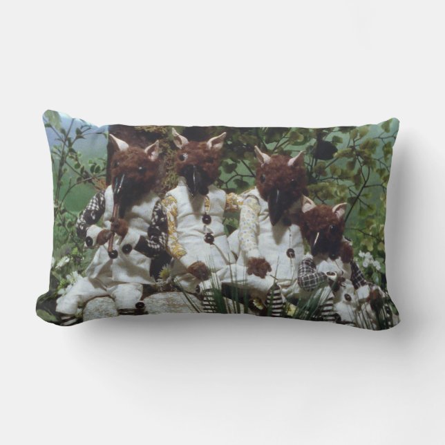 Blood Tea and Red String Oak Dweller Lumbar Pillow (Front)