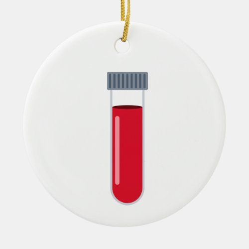Blood Test Tube Ceramic Ornament