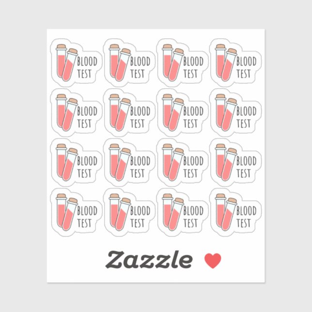 Blood Test Work Health Tracker Reminder Planner Sticker (Sheet)
