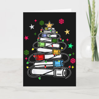 Blood Tube Christmas Tree Phlebotomist Tech Phleb Card
