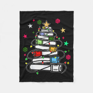 Blood Tube Christmas Tree Phlebotomist Tech Phleb Fleece Blanket