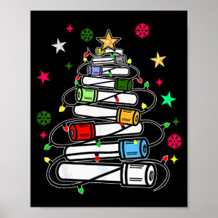 Blood Tube Christmas Tree Phlebotomist Tech Phleb Poster