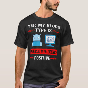 Blood Type Artificial Intelligence AI T-Shirt