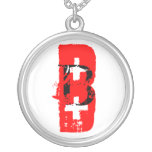 Blood Type B+  Round Necklace at Zazzle