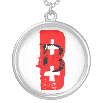 Blood Type B   Round Necklace by plurals at Zazzle