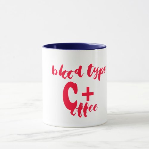 blood type coffee doctor medical pun funny mug