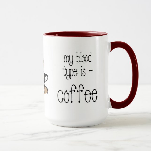Blood Type Coffee Mug (Right)