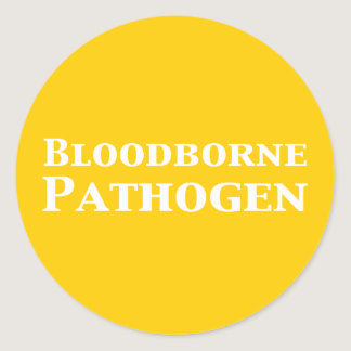 Bloodborne Pathogen Gifts Classic Round Sticker