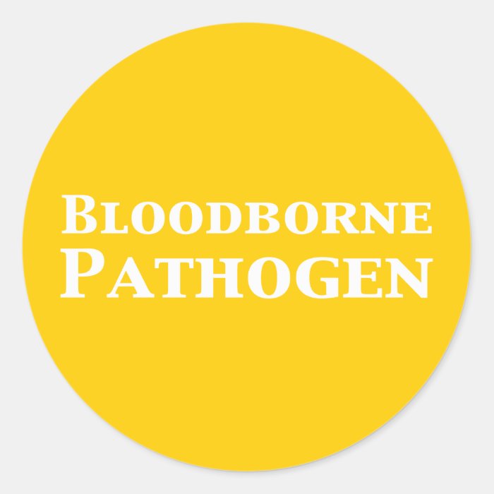 Bloodborne Pathogen Gifts Round Stickers