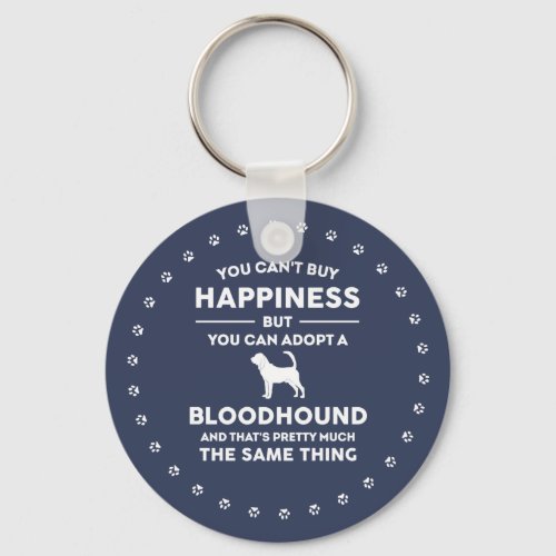 Bloodhound adoption happiness keychain