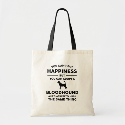 Bloodhound adoption happiness tote bag
