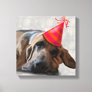 Bloodhound After the Party Canvas Print