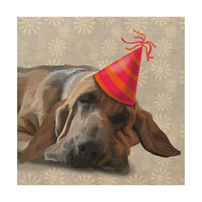 Bloodhound After the Party Wood Wall Decor (Front)