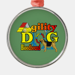 Bloodhound Agility Metal Ornament