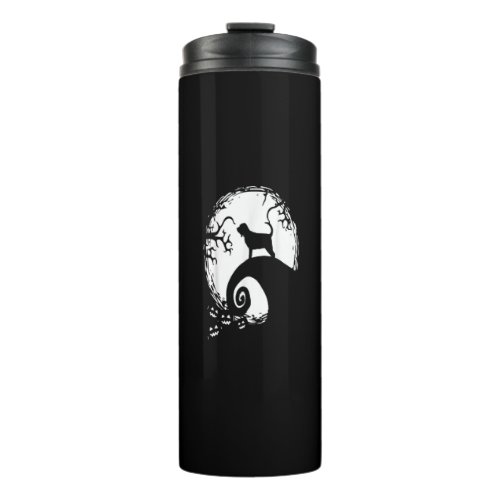 Bloodhound And Moon Halloween_1 Thermal Tumbler