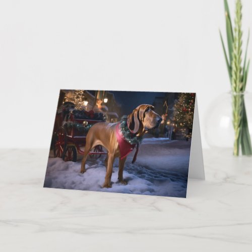 Bloodhound Christmas Festive Season Card