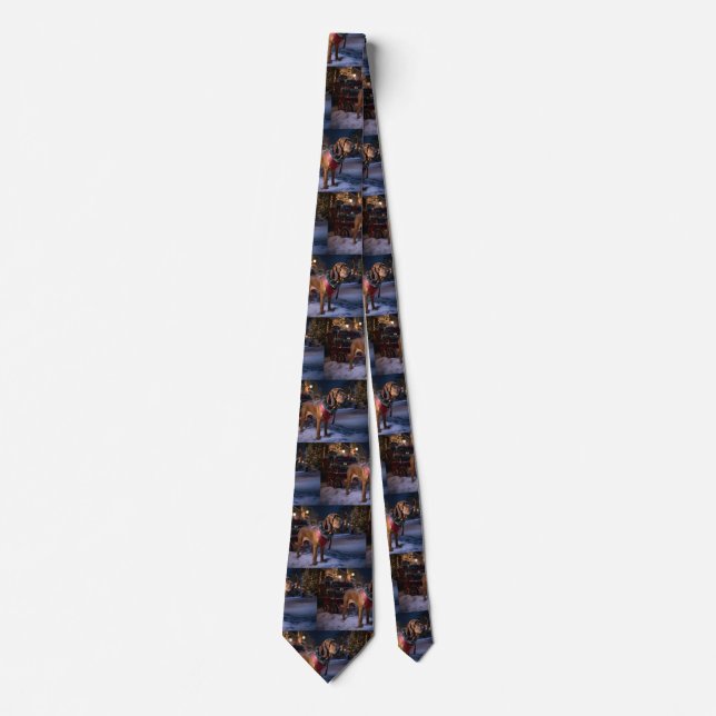 Bloodhound Christmas Festive Season Neck Tie (Front)