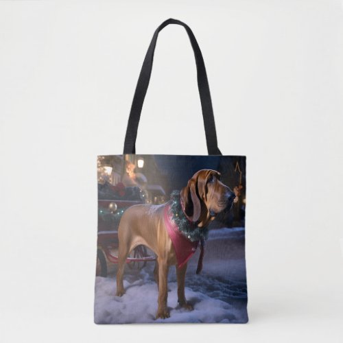 Bloodhound Christmas Festive Season Tote Bag