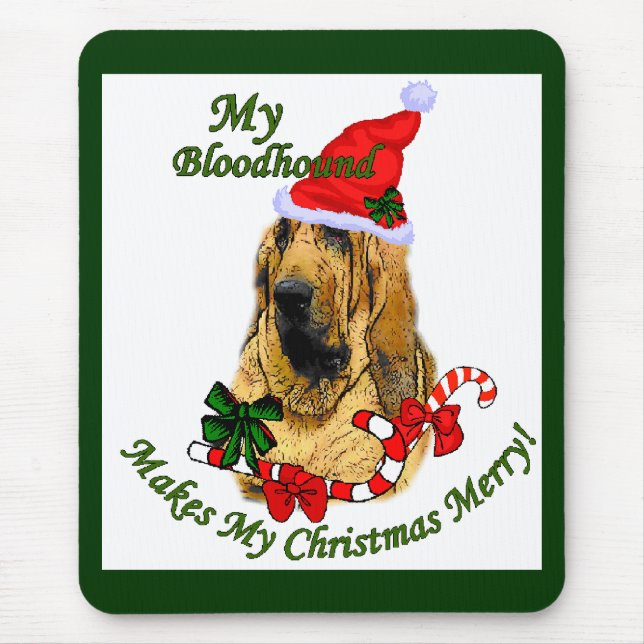 Bloodhound Christmas Gifts Mouse Pad (Front)