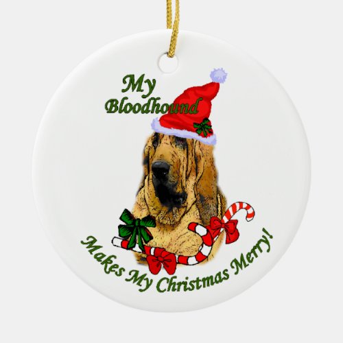 Bloodhound Christmas Gifts Ornament